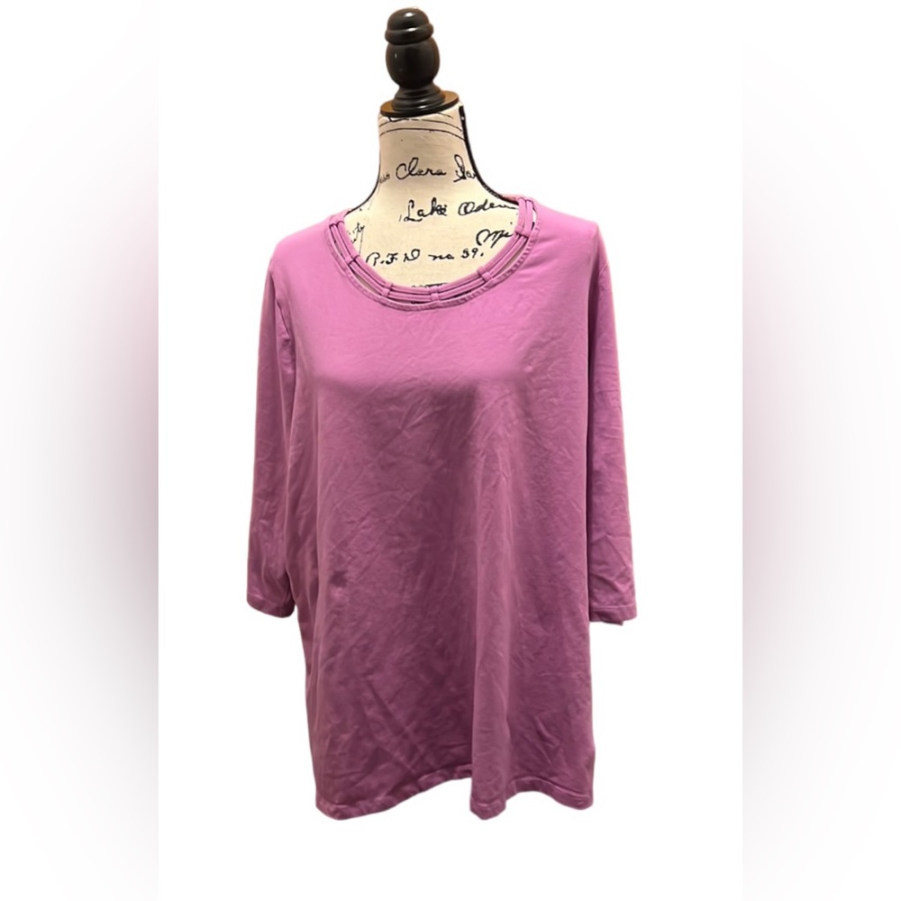Catherine’s Suprama collection light lavender 3/4 sleeve shirt